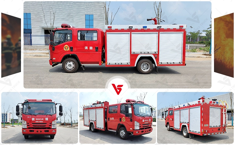 ISUZU KV100 3000L Fire Truck for Narrow Alleys