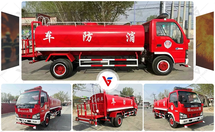 ISUZU 3000L Fire Truck for Mountain Forest Farms