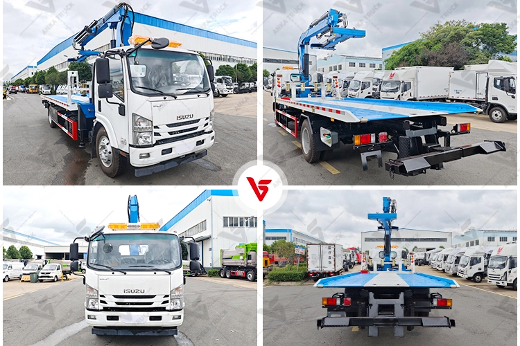 ISUZU 6 Ton Crane Flatbed Wrecker for Car Fleets