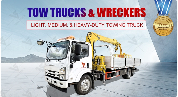 ISUZU 6 Ton Crane Boom Wrecker for Road Rescue