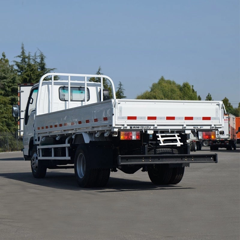 Isuzu 100P Cargo Hauling Truck Back View