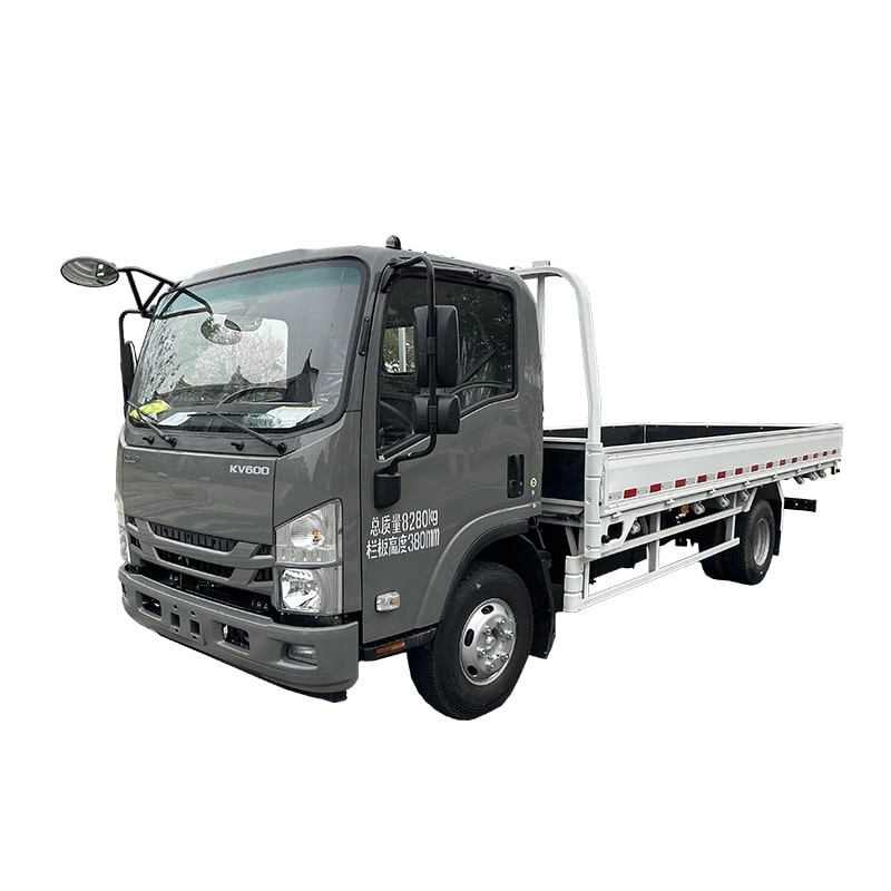 Isuzu Box Cargo Truck Front Side View