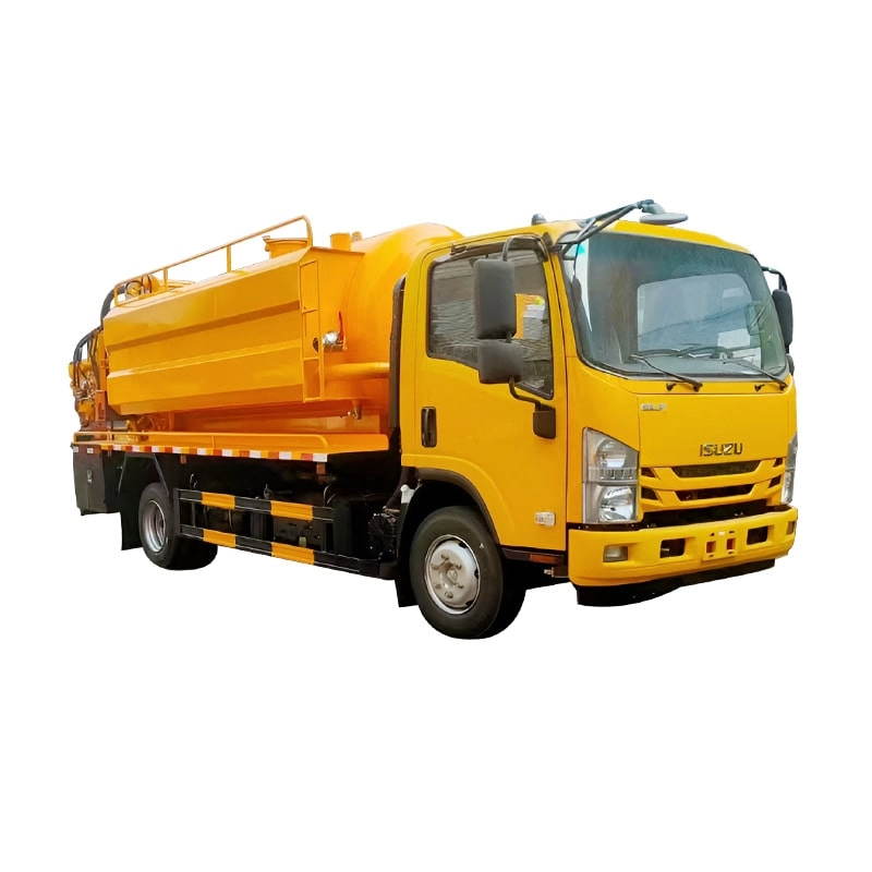 Isuzu Sewer Jetting Truck Side View
