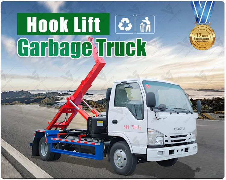ISUZU 100P 4 Ton Hook Lift for Narrow Streets