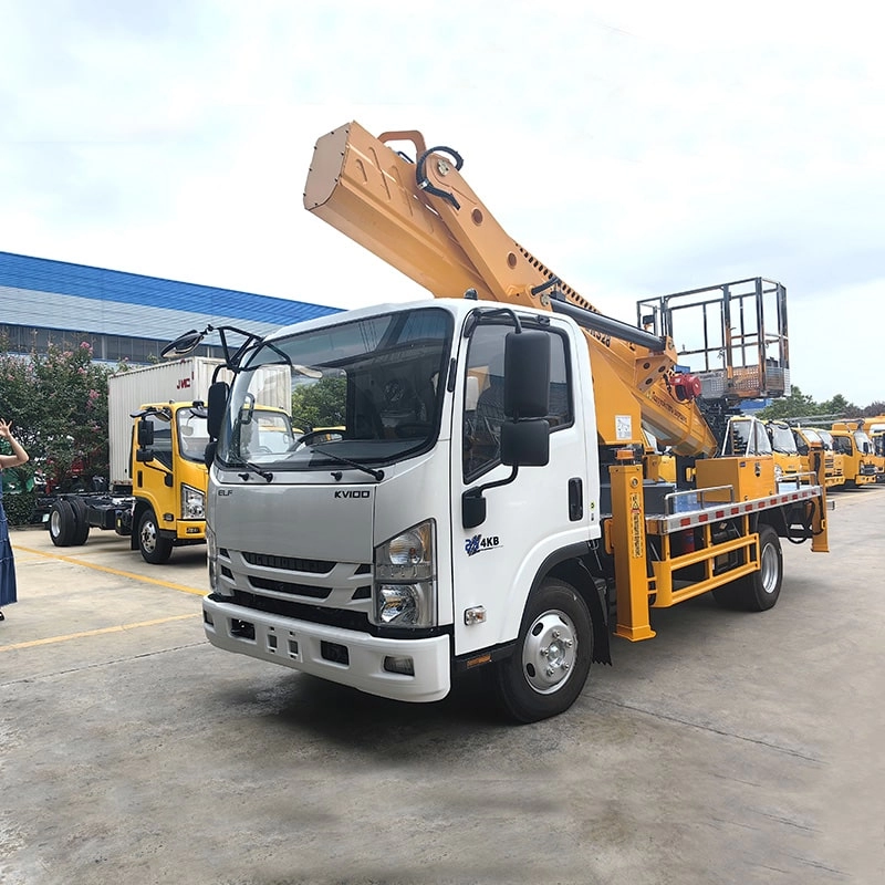 Isuzu Boom Aerial Working Platform Truck Side View