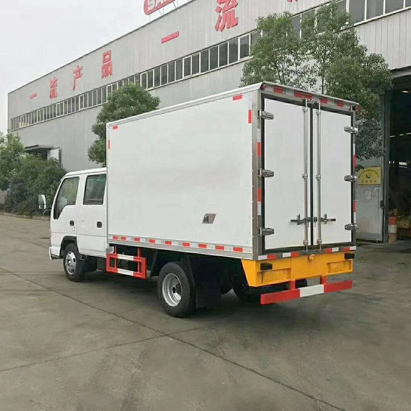 Isuzu Refrigerator Truck for Food Transport Back Side View
