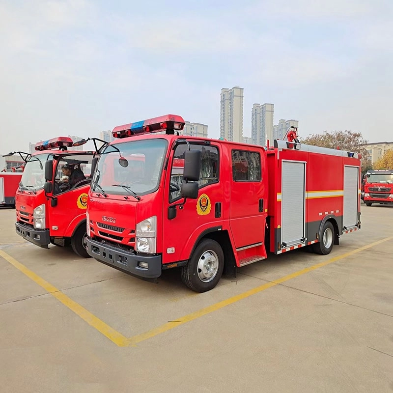 Isuzu Water Fire Emergency Rescue Truck Front View