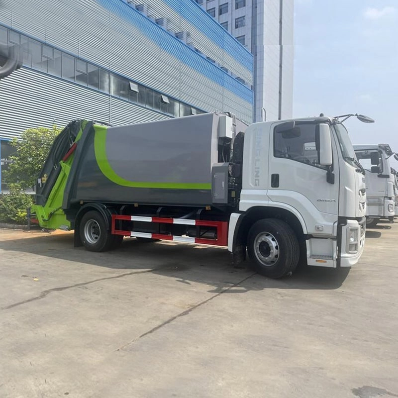 Isuzu Garbage Truck Compactor Side View