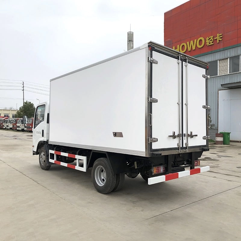 Isuzu Cooling Lorry Truck Back Side View