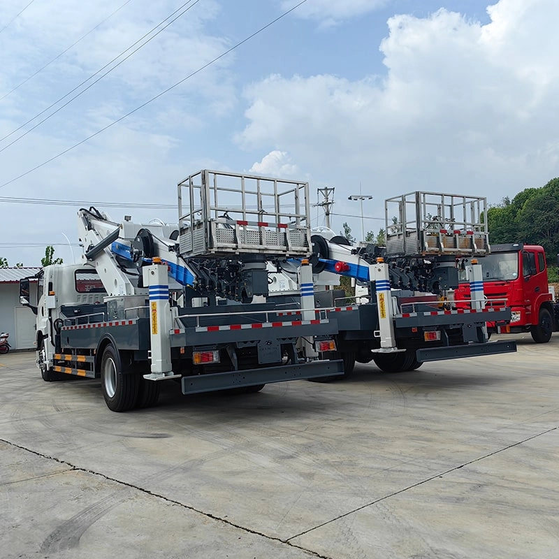 Isuzu GIGA 45m High Altitude Lift Bucket Truck Back View