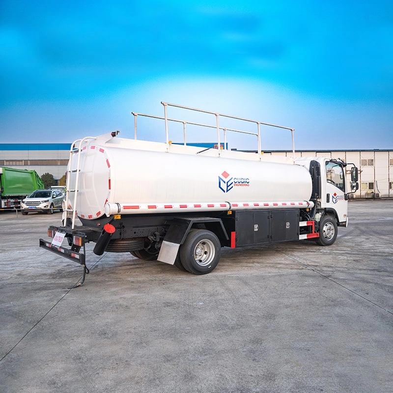 Isuzu Gaslione Delivery Tanker Truck Back Side View