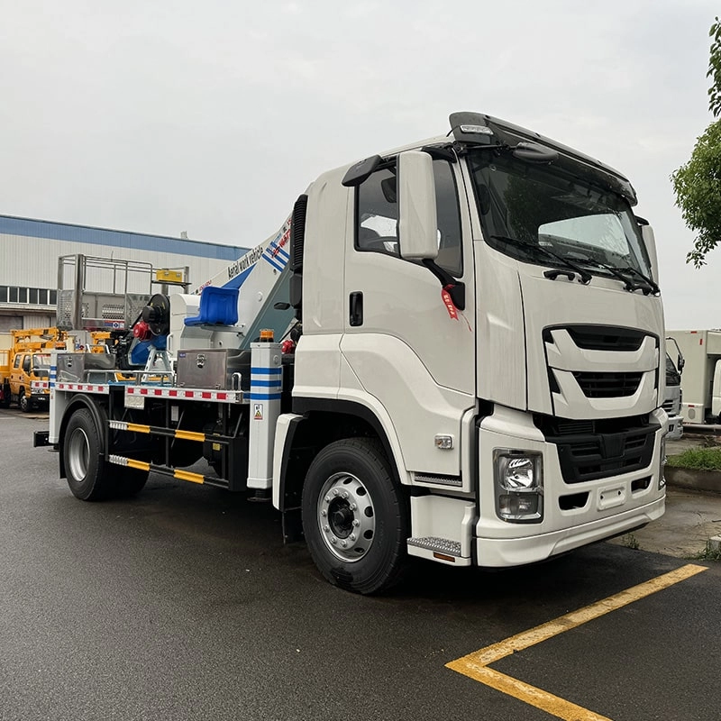 Isuzu Aerial Lift Bucket Truck Side View