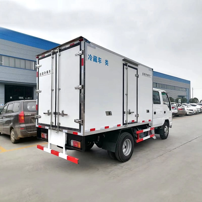 Isuzu Refrigerated Truck Back Side View