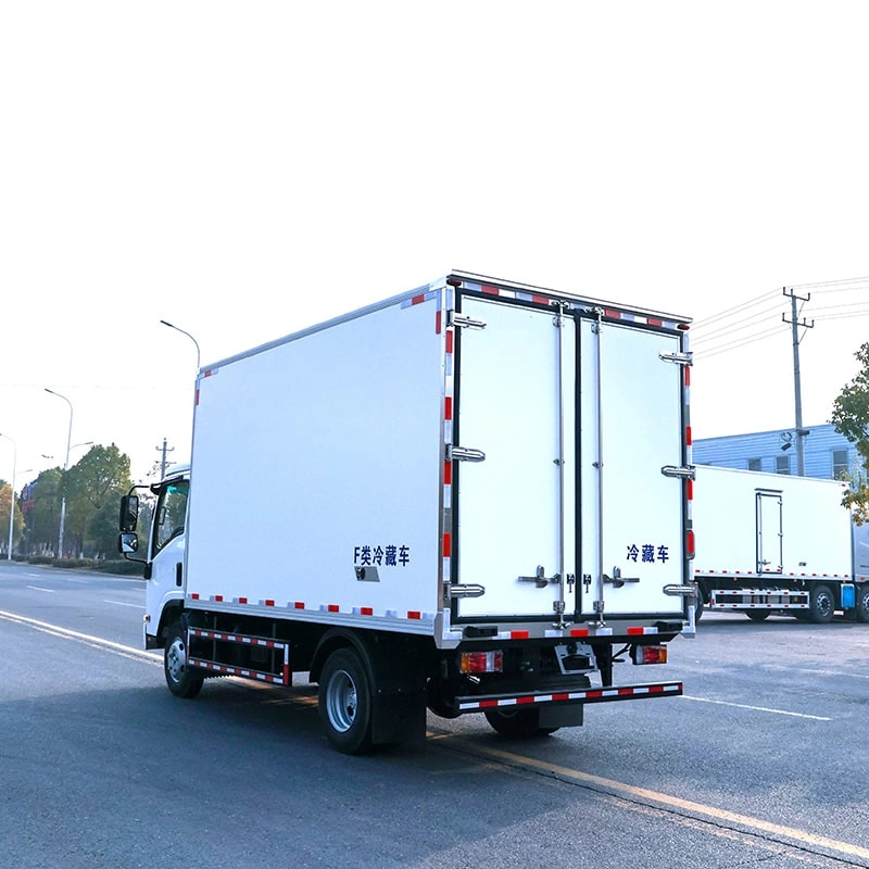 Isuzu Refrigerator Lorry Truck Back Side View