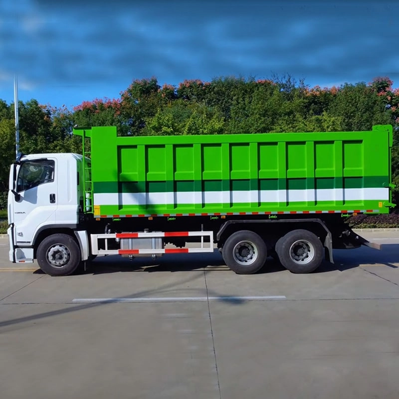 Isuzu 6x4 10 Wheels Dumper Truck Side View