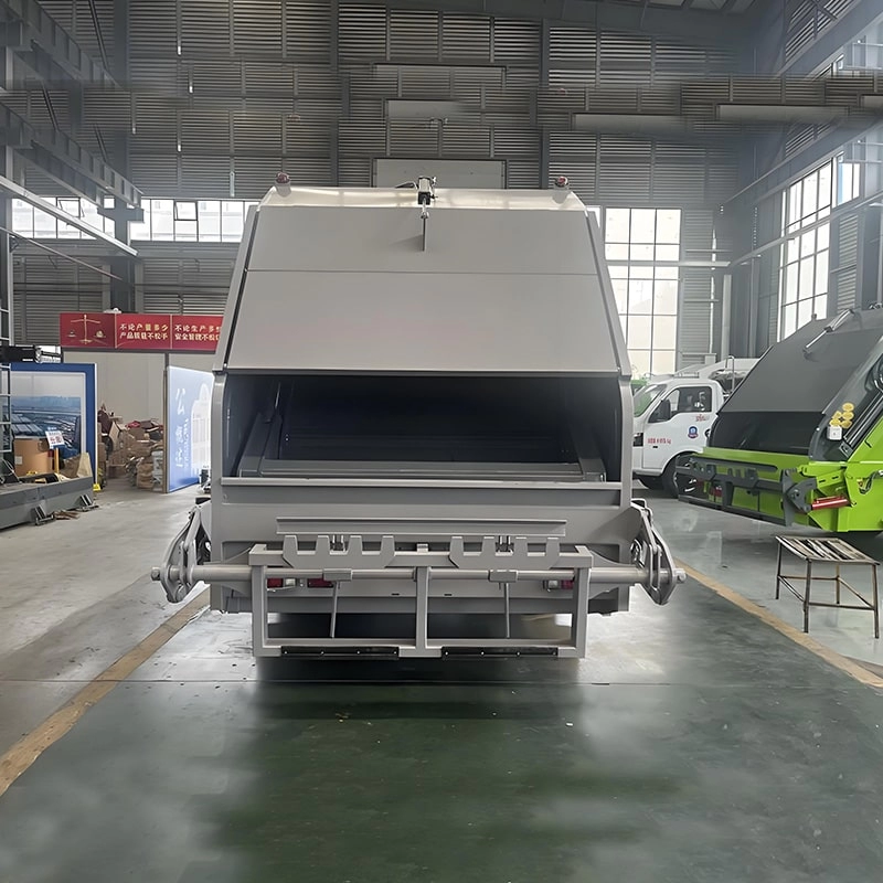 Isuzu Garabge Disposal Truck Back View