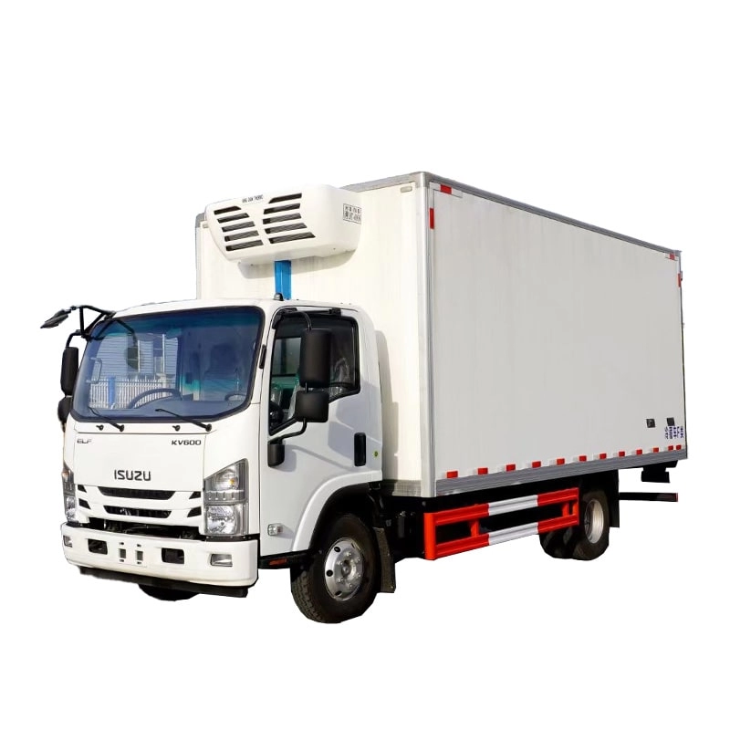Isuzu Food Transport Cooling Box Truck Front View
