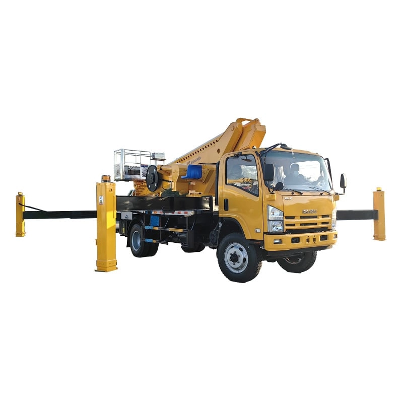 Isuzu 35m Aerial Lift Bucket Truck Front Side View