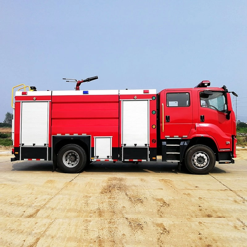 Isuzu Fire Rescue Truck Left Side View
