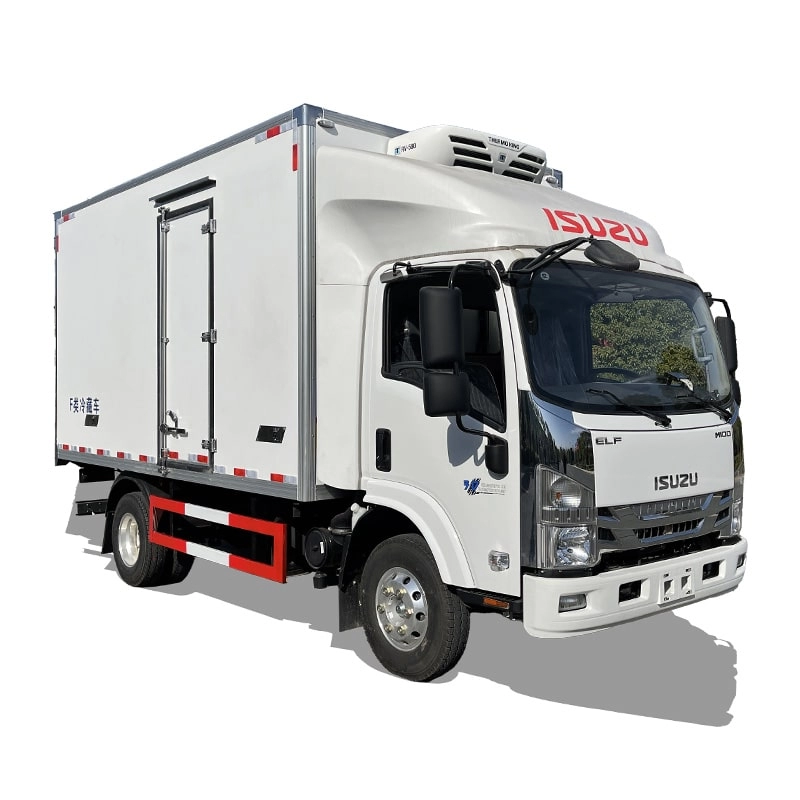 Isuzu Refrigerated Lorry Truck Front Side View