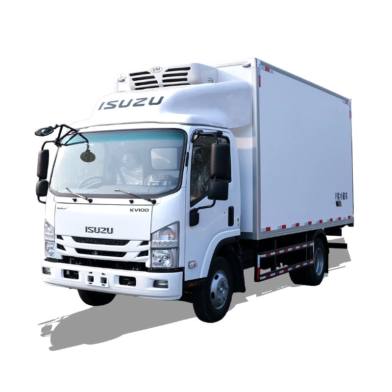 Isuzu Refrigerator Box Truck Front Side View