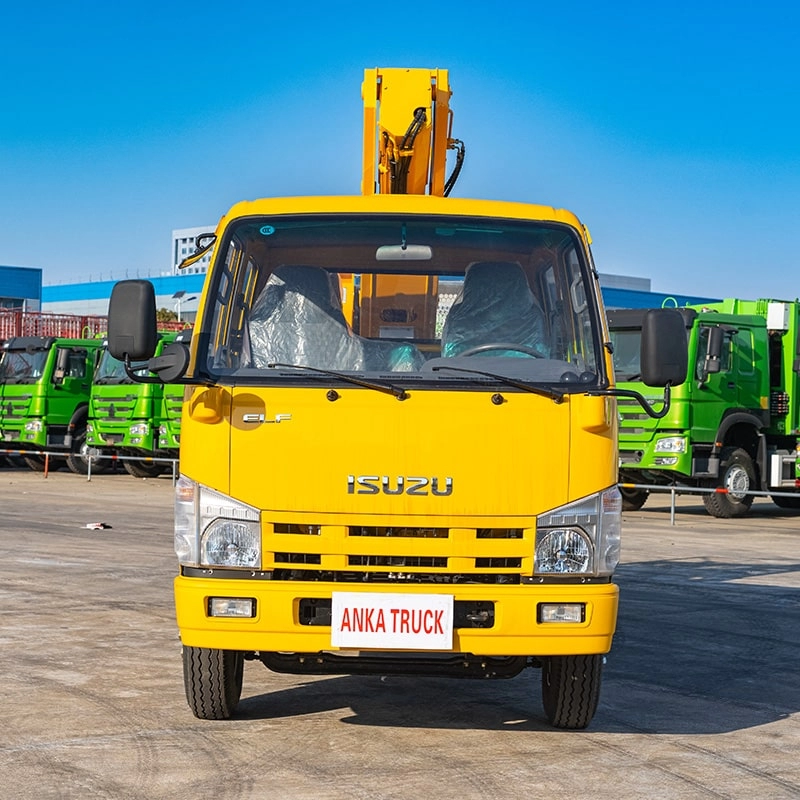 Isuzu Bucket Truck Front View