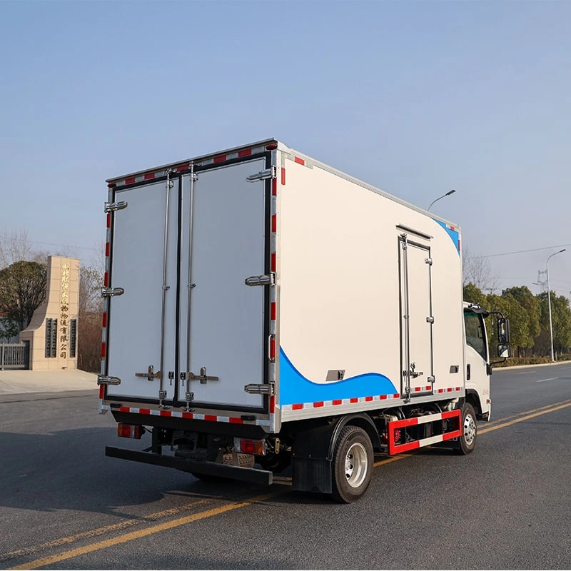 Isuzu Refrigerator Truck Back Side View