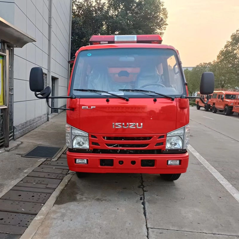 Isuzu Water Fire Rescue Truck Front View