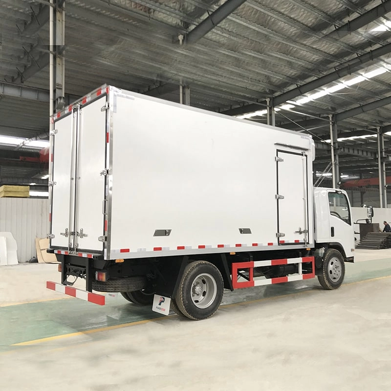 Isuzu Refrigerator Truck Back Side View
