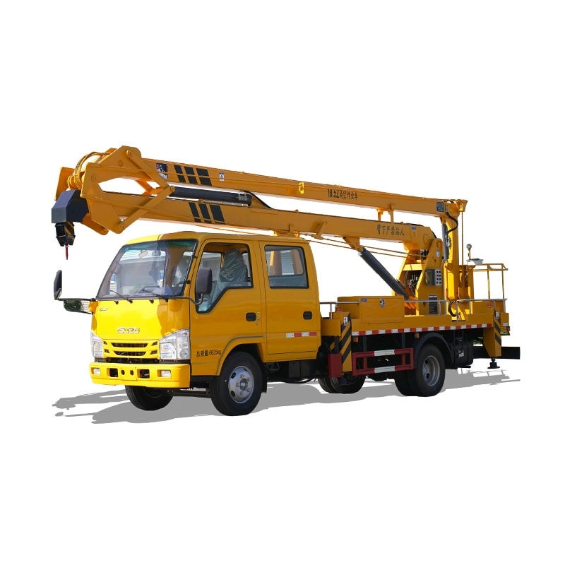 Isuzu Aerial Work Platform Truck Front Side View