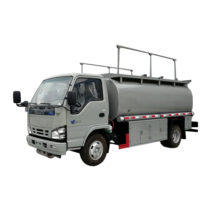 Isuzu Oil Refuel Tank Truck Front Side View
