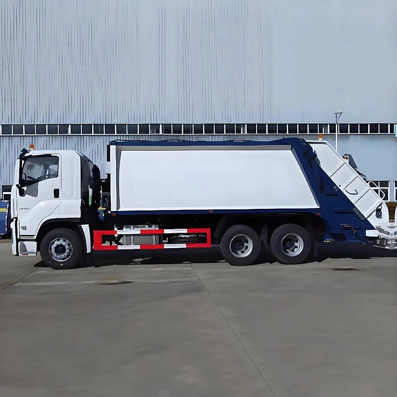 Isuzu Garbage Collection Truck Left Side View