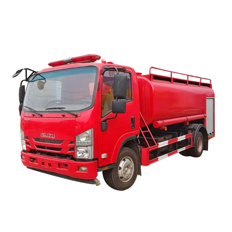 Isuzu Water Fire Fighting Truck Front Side View