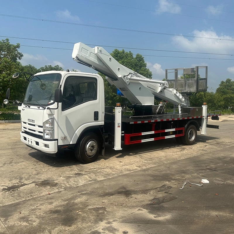 Isuzu Aerial Work Platform Truck Side View