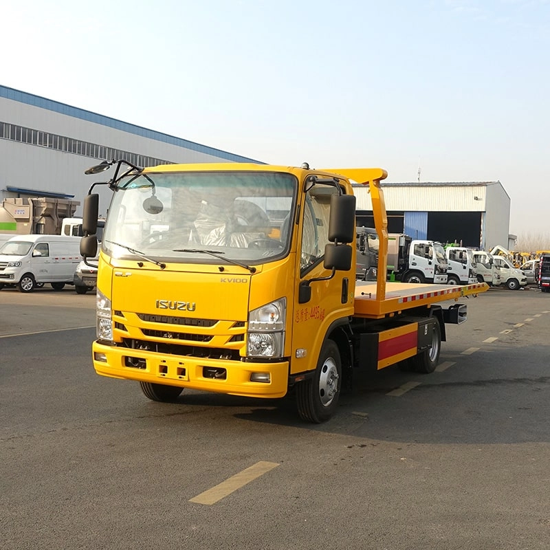 Isuzu Rollback Road Wrecker Vehicle Front Side View