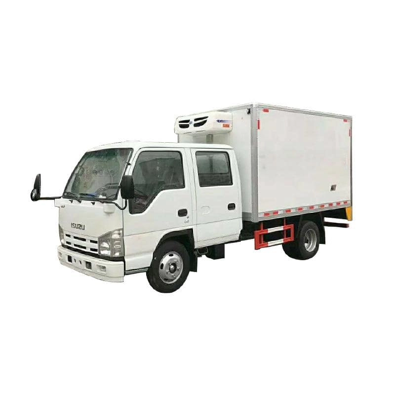 Isuzu Mini Reefer Box Truck Front Side View
