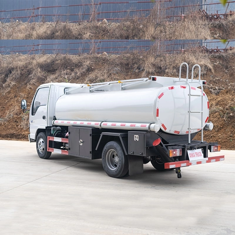 Isuzu Fuel Dispenser Truck Back Side View