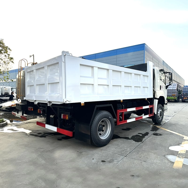 Isuzu Dumping Truck Back Side View