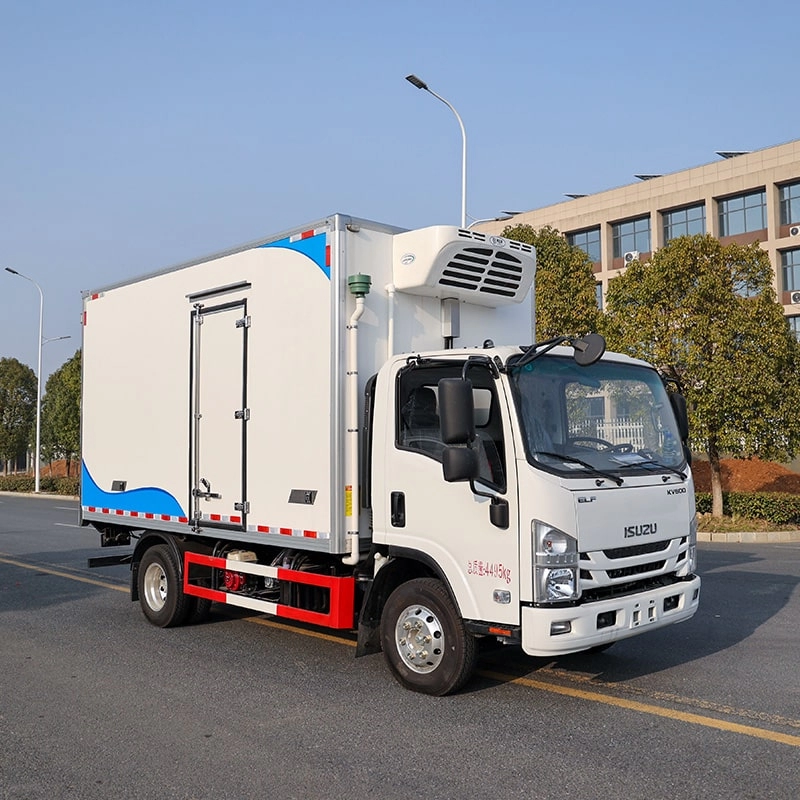 Isuzu Freezer Box Truck Side View