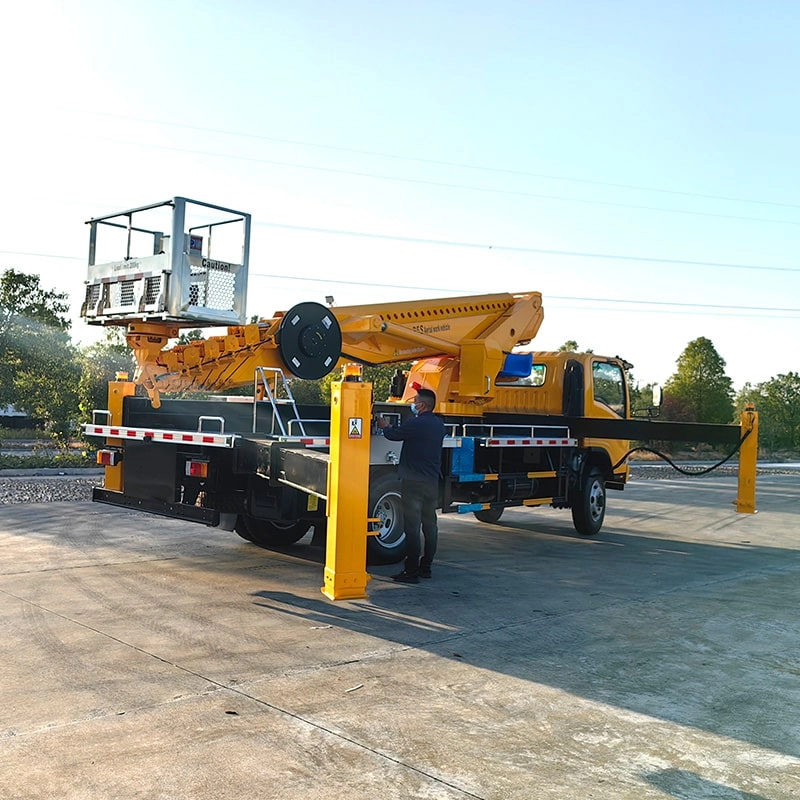 Isuzu Aerial Work Platform Truck Side View