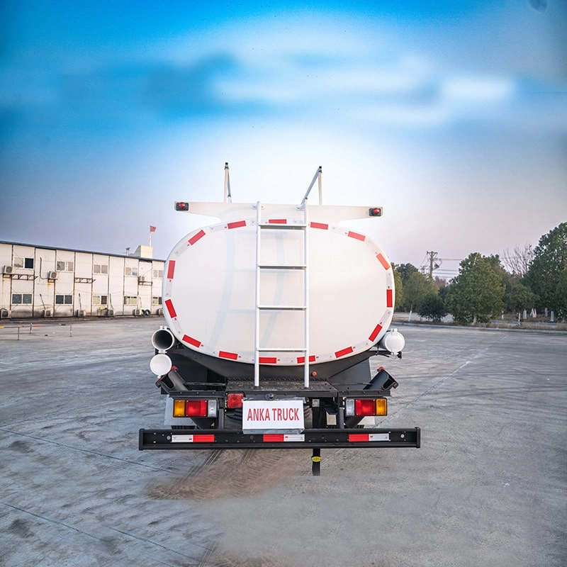 Isuzu Fuel Tanker Truck Back View