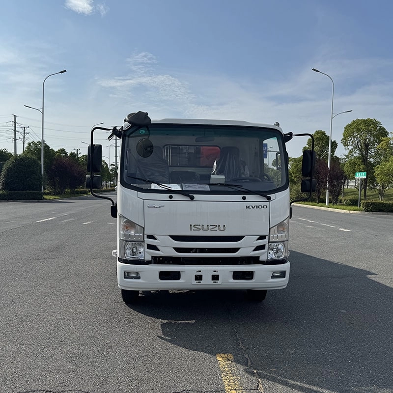 Isuzu Compactor Garbage Truck Front View