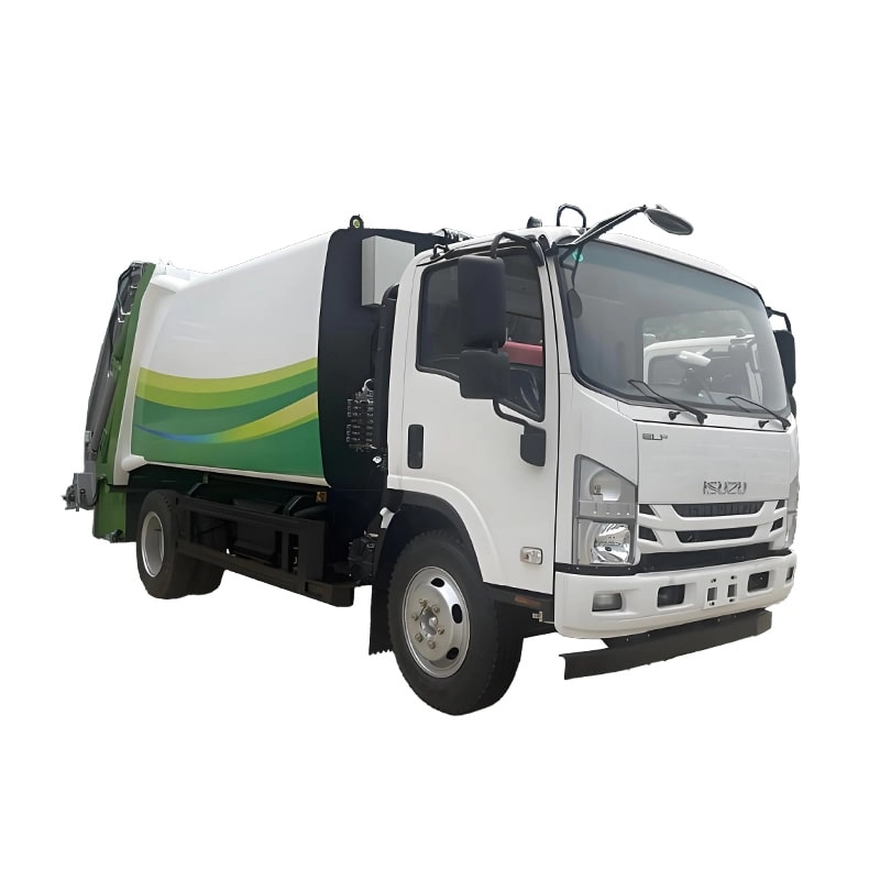 Isuzu 12 cbm Garbage Compactor Truck Front Side View