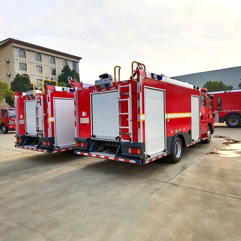 Isuzu Emergency Fire Rescue Truck Back View
