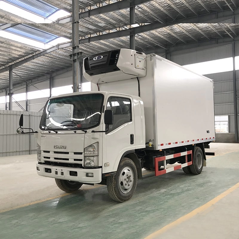 Isuzu Cooling Box Truck Front Side View