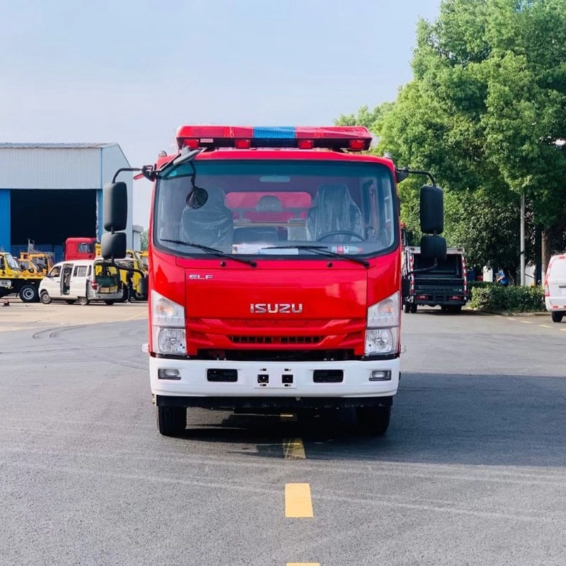 Isuzu Emergency Fire Rescue Truck Front View
