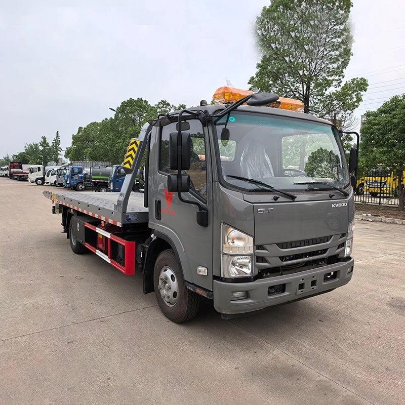 Isuzu Road Wrecker Towing Truck Side View