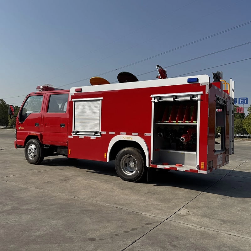 Isuzu Foam Fire Truck Side View
