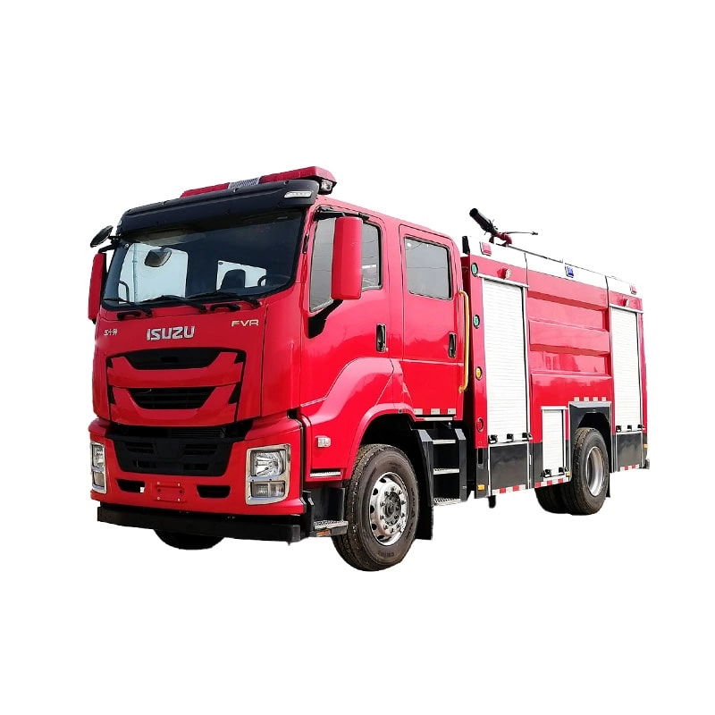 Isuzu Foam Fire Rescue Truck Front Side View