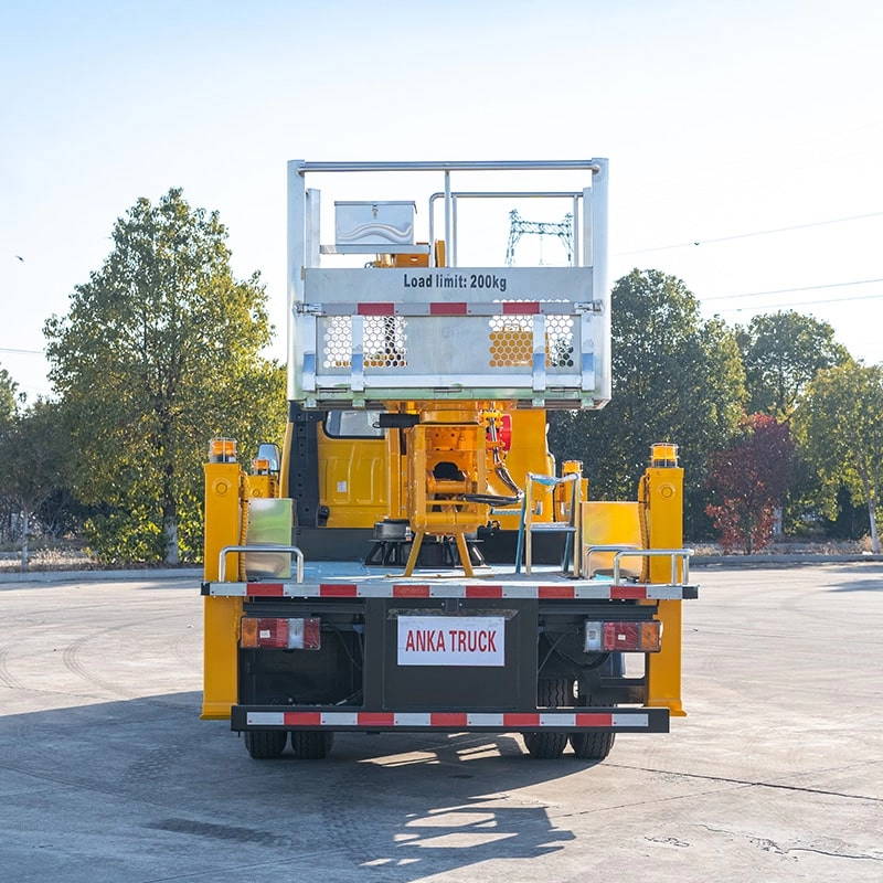 Isuzu Aerial Lift Truck Back View